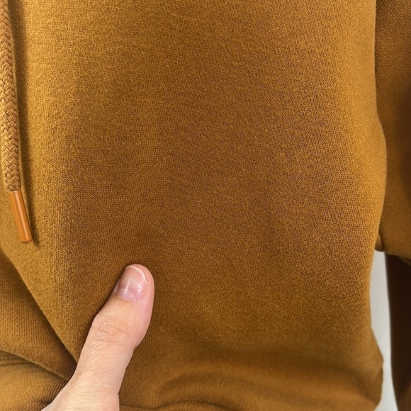 Zyia Camel Zyia Logo Sleeve Hoodie Drawstring Womens M Outdoor Gorpcore Street - Picture 12 of 13